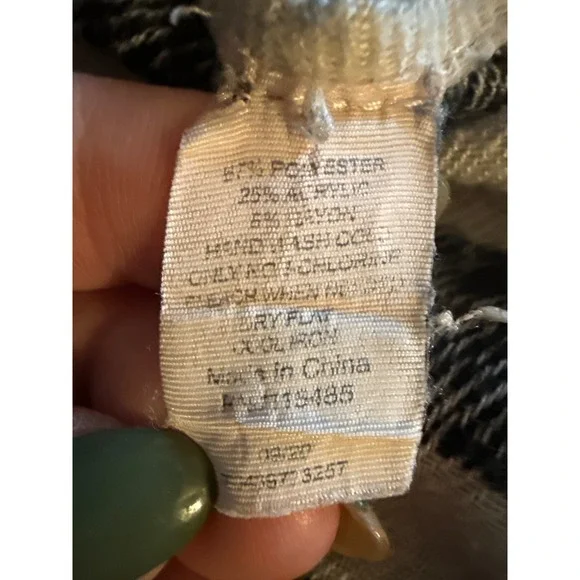 Striped Plaid Blanket Poncho Shawl Wrap Cape Ruana Duster Cardigan Women - Picture 2 of 3